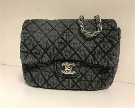 chanel bag shopping distressed|chanel denim shopping bags.